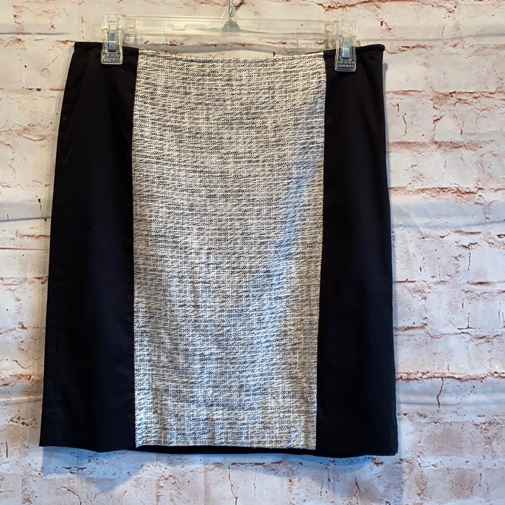 DKNYC career pencil skirt color block side zipper